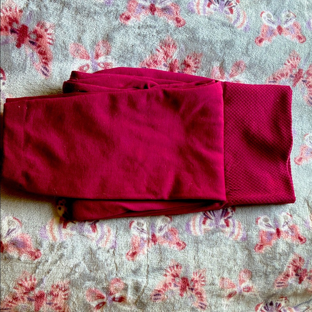 Women's Burgundy Leggings